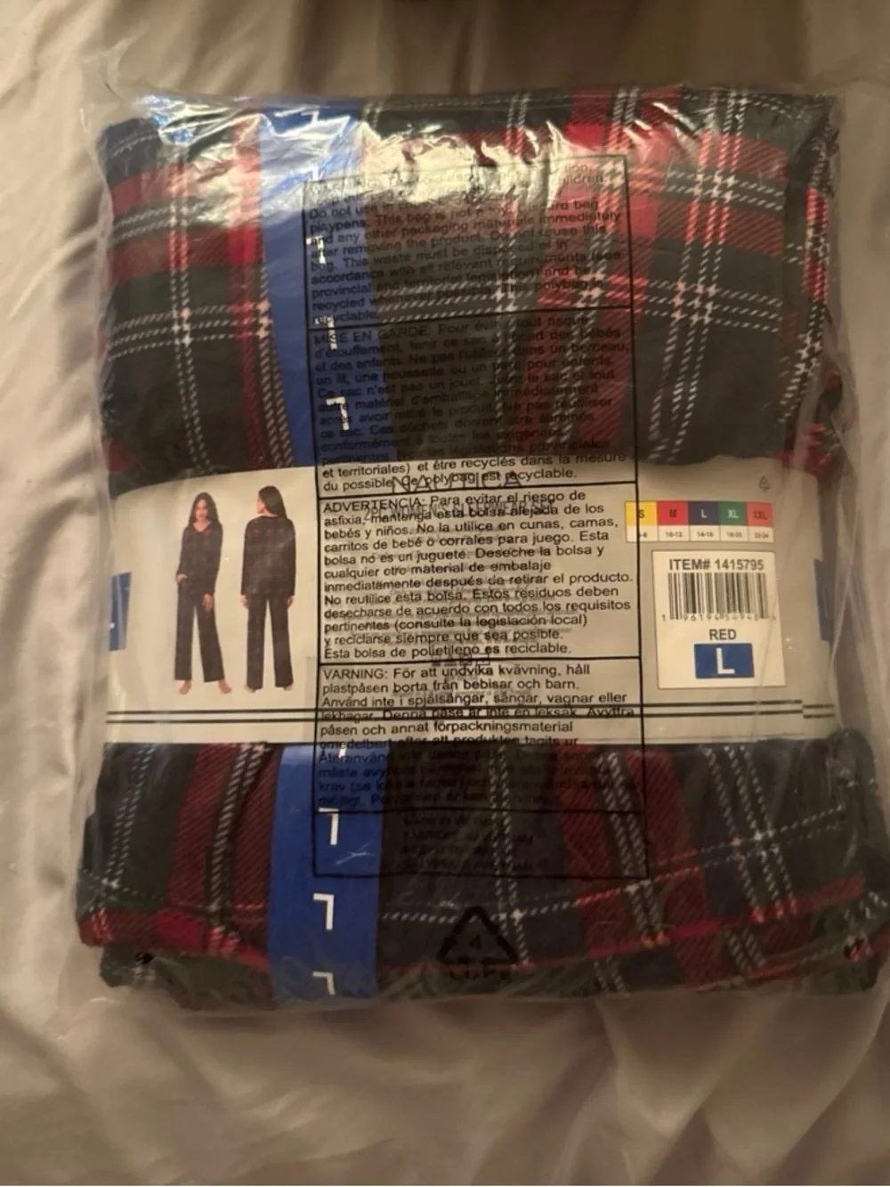 Target Women's Red and Black Plaid 2-Piece Sleepwear Set - Picture 2 of 2